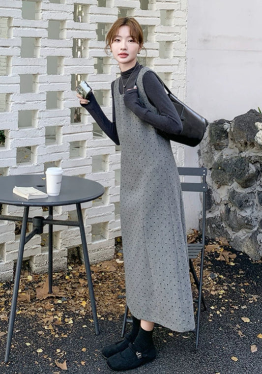 ドット柄ワンピースセットアップ