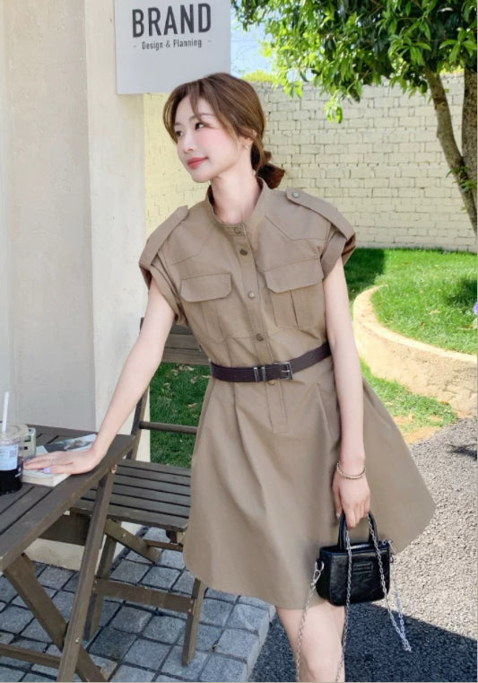 カーキワークミニスカート
