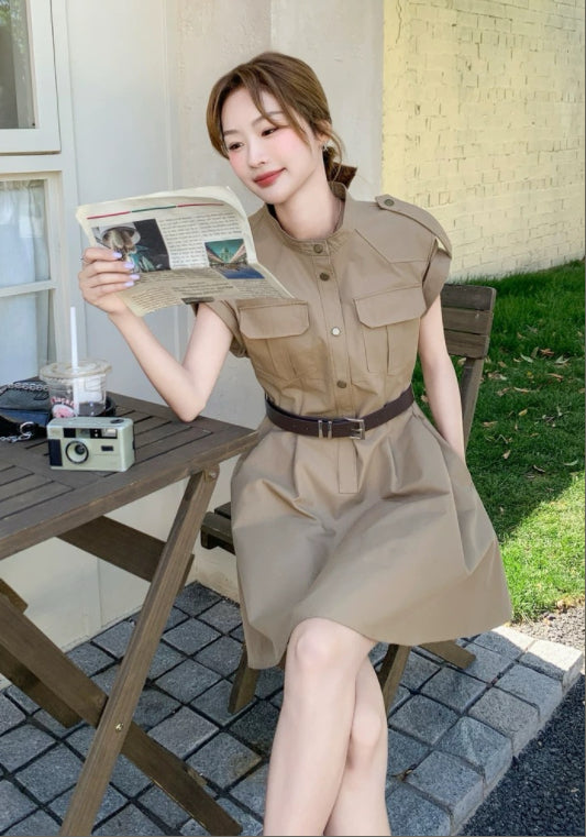 カーキワークミニスカート