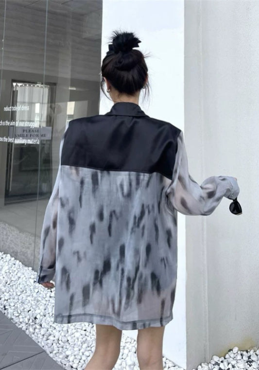 クール系お姉さん風 ジャケットシャツ