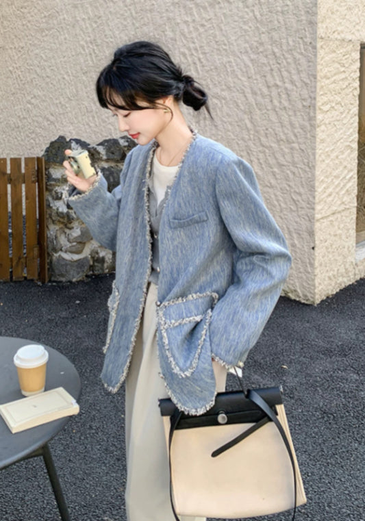 ブルー ツイードジャケット