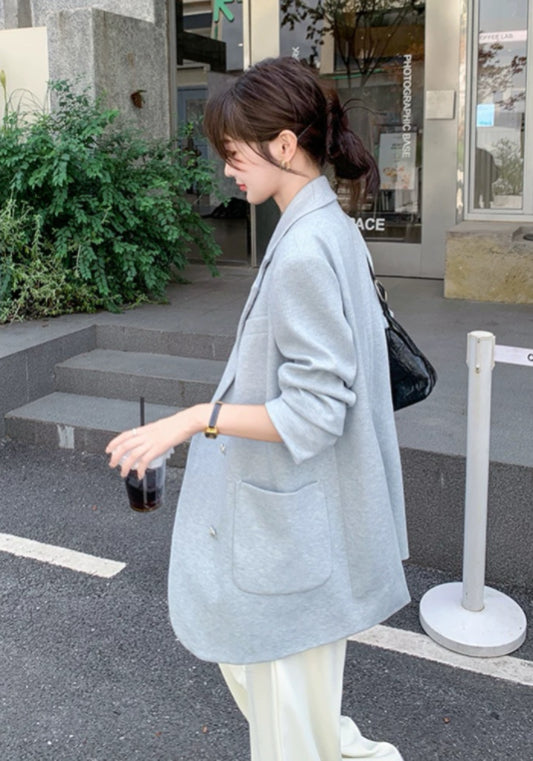 ブルー テーラードジャケット