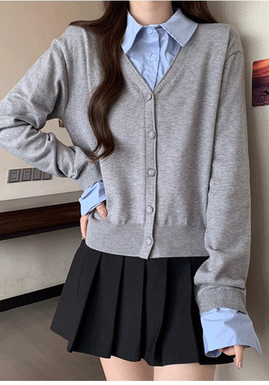 レイヤード風ニットトップス