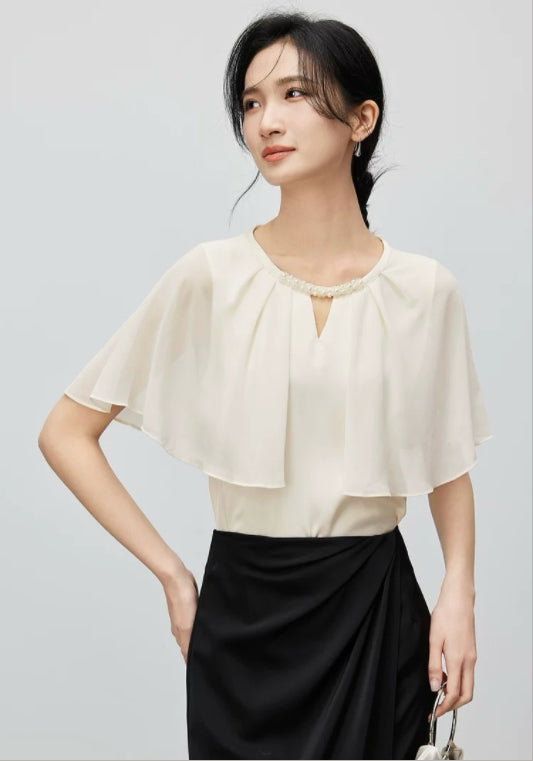 텐셀 숄 블라우스