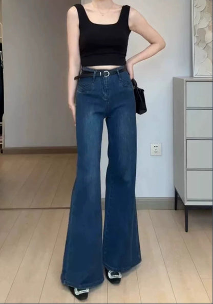 ブルーフレアデニムパンツ