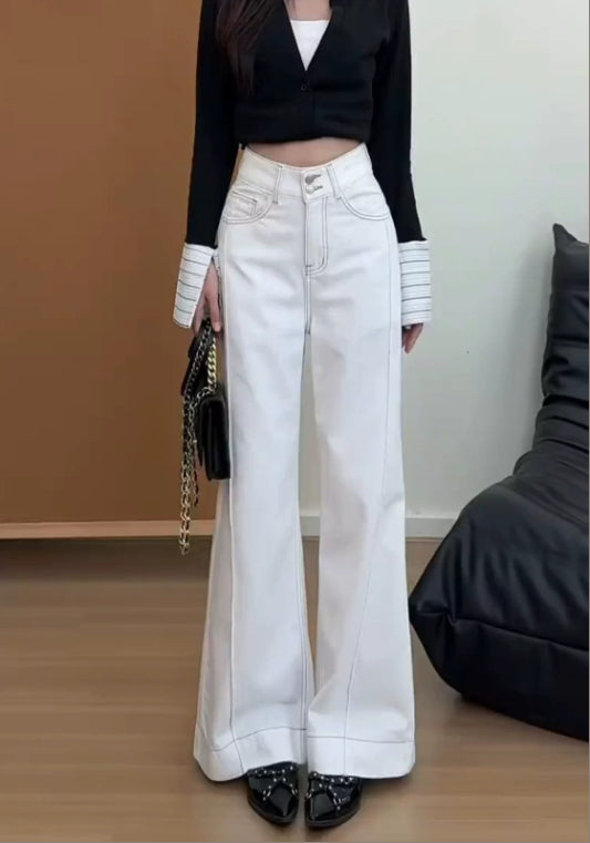 ホワイトデニムパンツ
