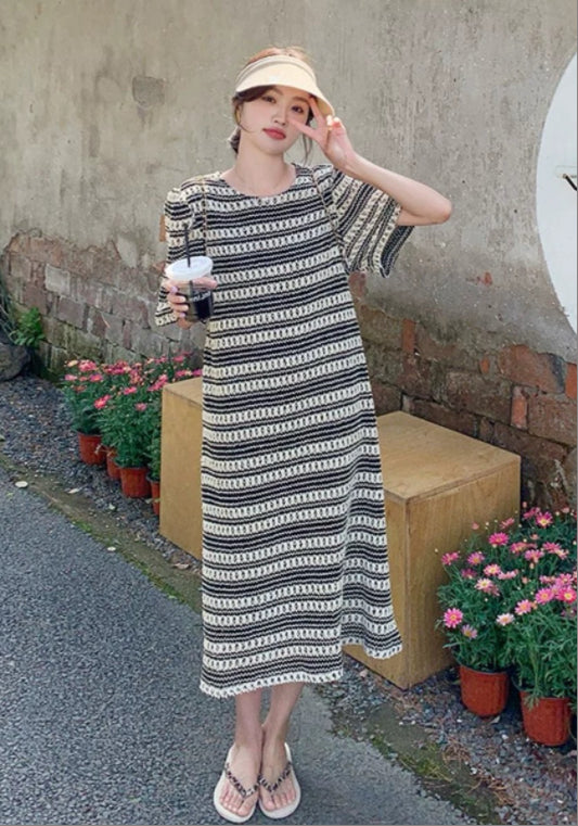 シャネル風ストライプスカート