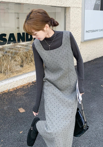 ドット柄ワンピースセットアップ
