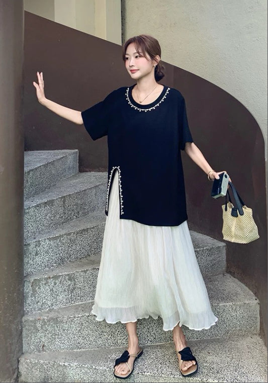 パールTシャツセットアップワンピース