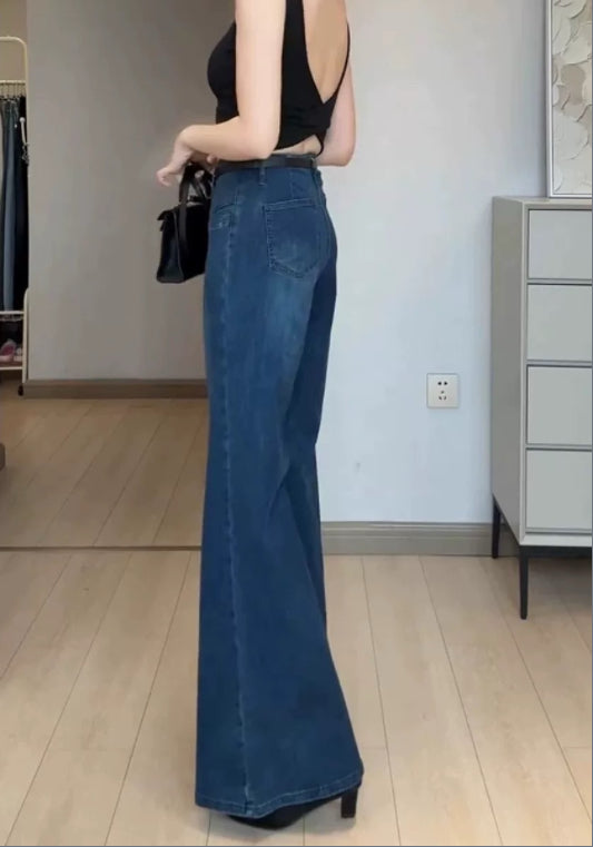 ブルーフレアデニムパンツ