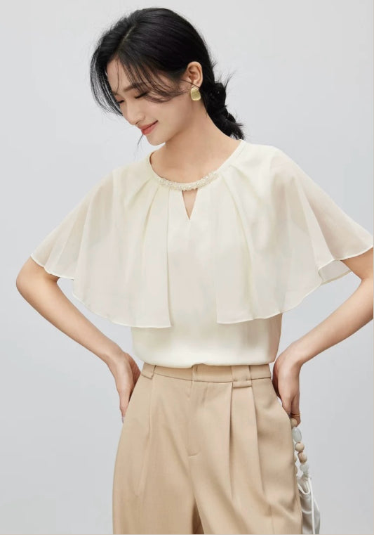 텐셀 숄 블라우스