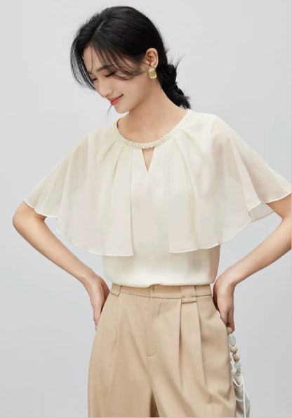 텐셀 숄 블라우스