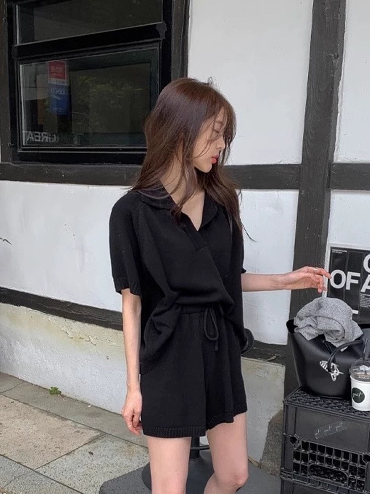 サマーニット半袖＋ショートパンツ 2点セット✨