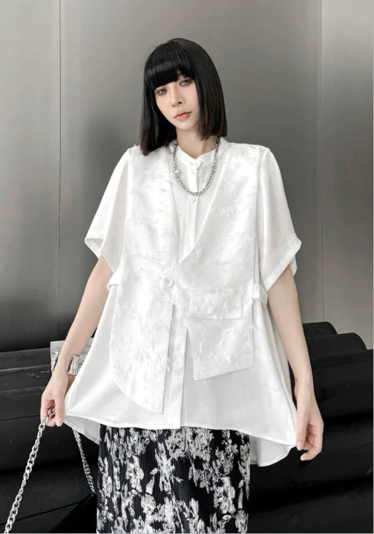 レイヤード風ベストTシャツ