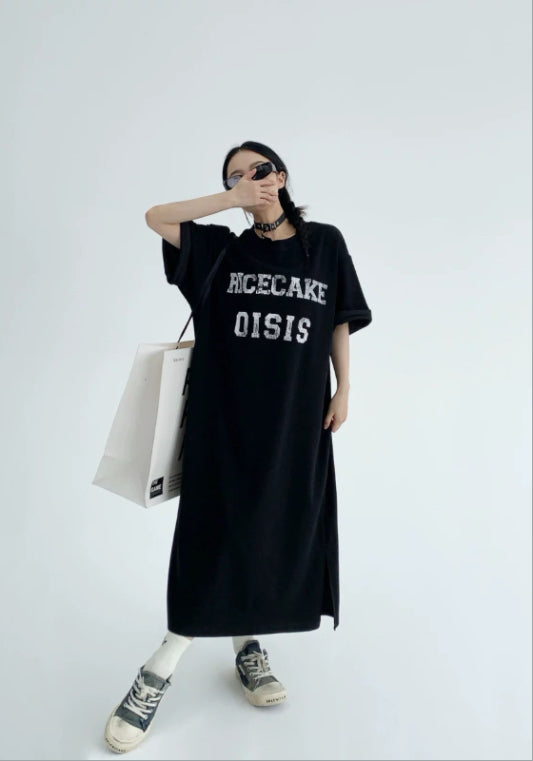 ロゴ入りTシャツワンピース