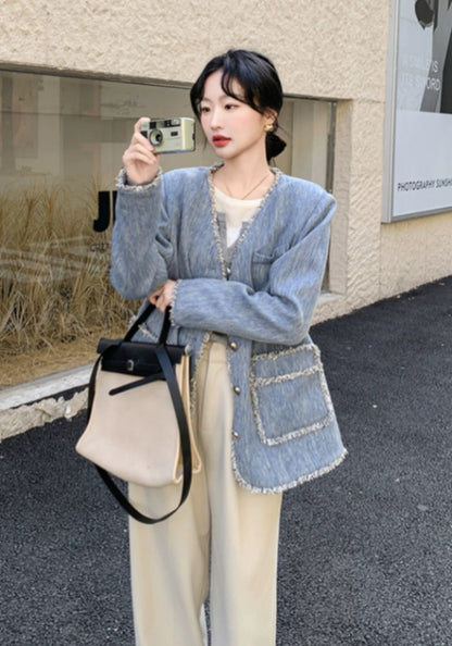 ブルー ツイードジャケット