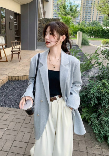 ブルー テーラードジャケット