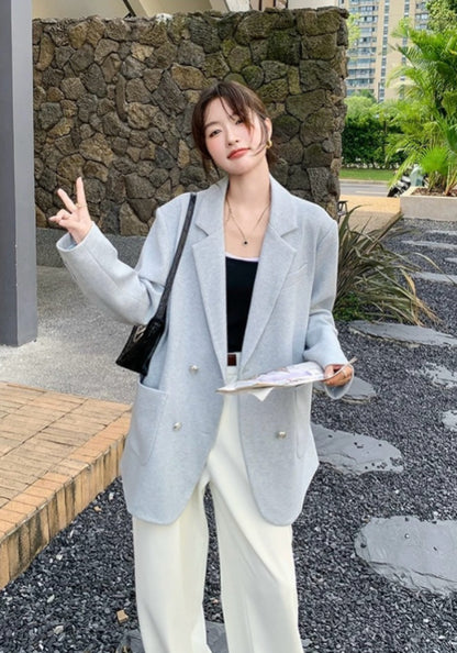 ブルー テーラードジャケット