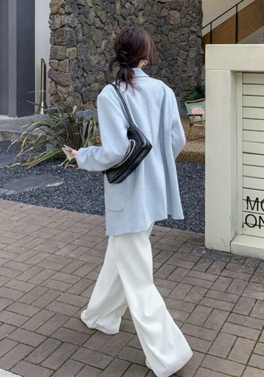 ブルー テーラードジャケット