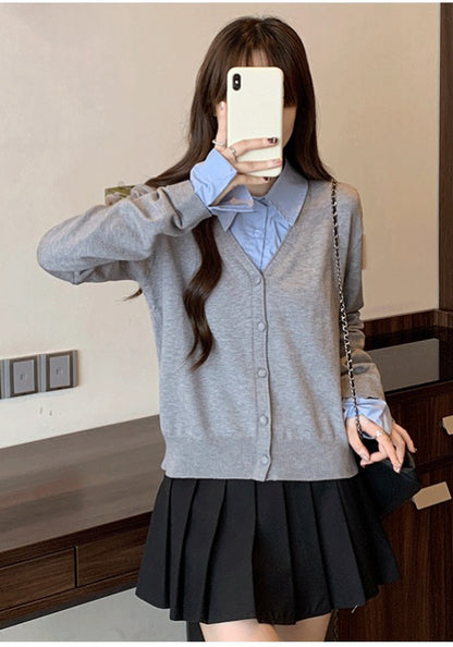 レイヤード風ニットトップス