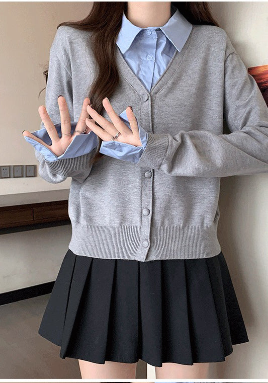 レイヤード風ニットトップス